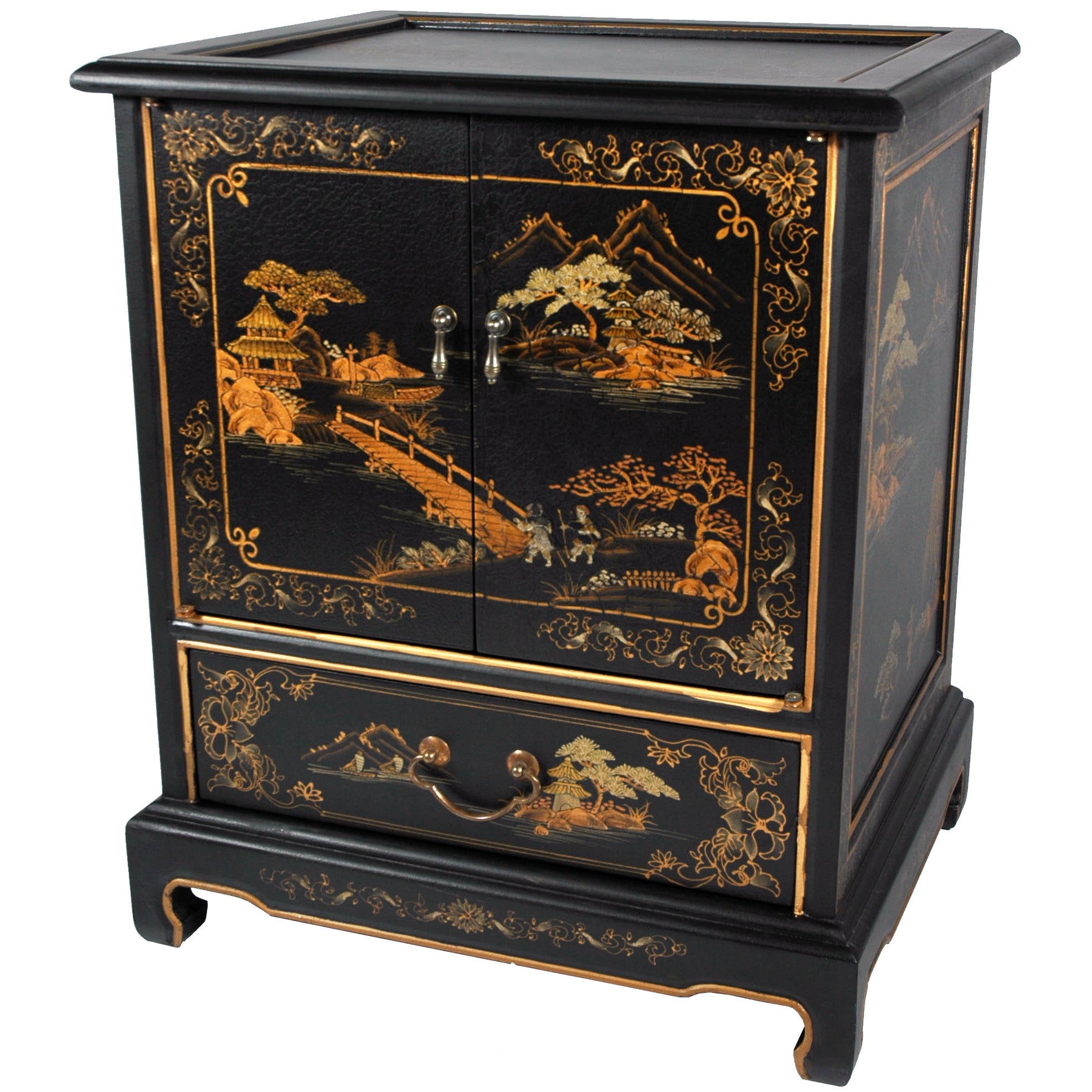 hand-painted-japanese-end-table-ebay