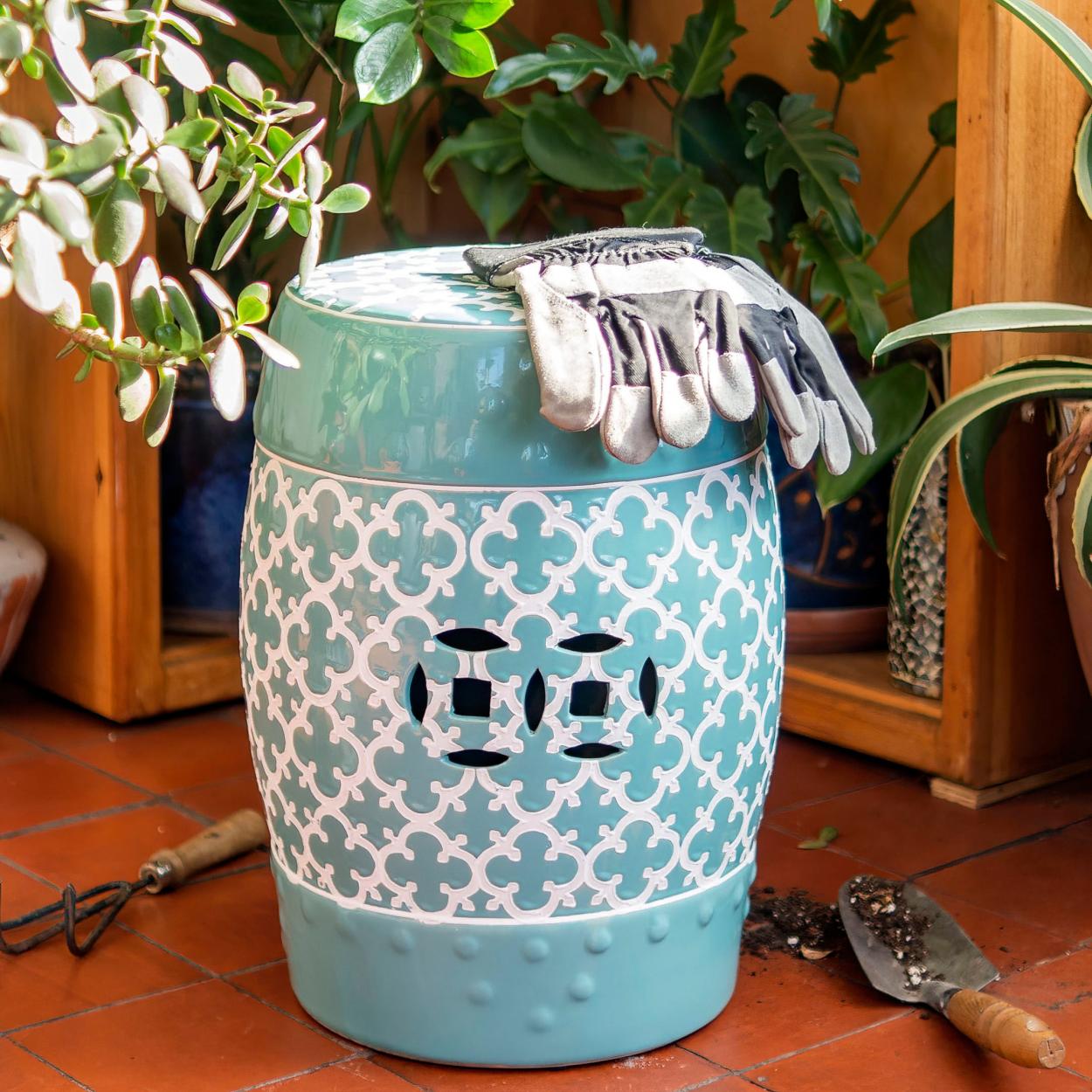 Moroccan garden store stool