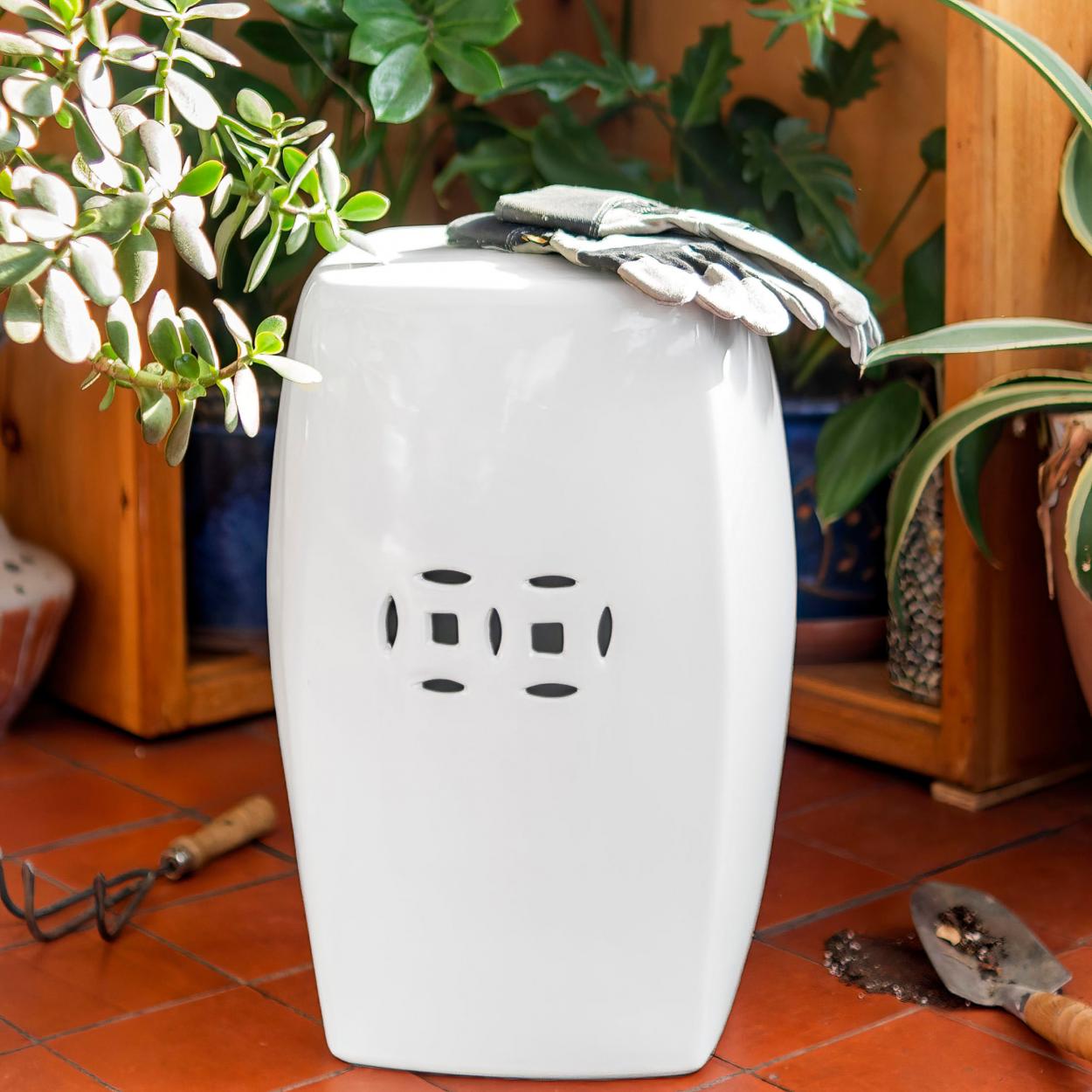 Square ceramic deals garden stool