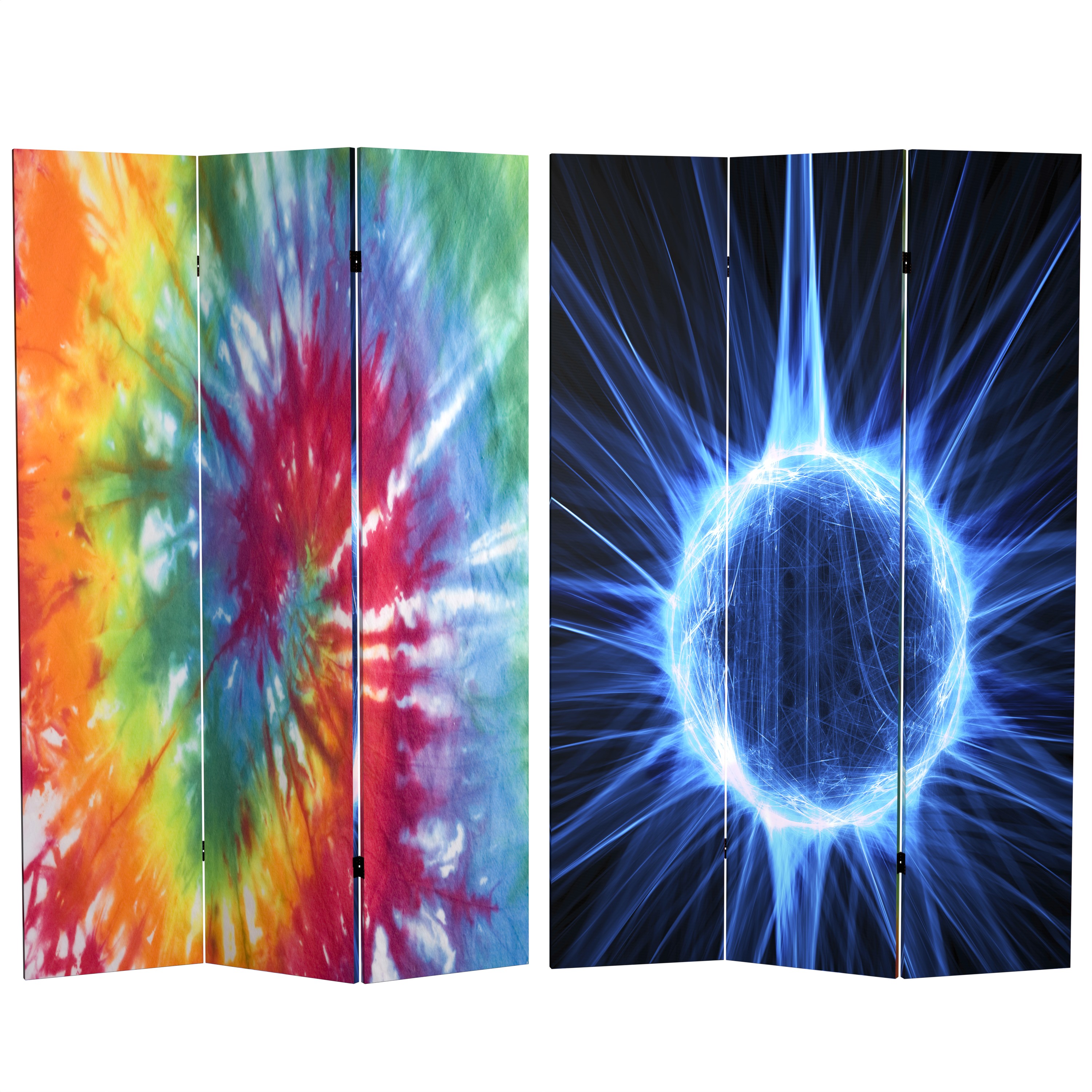 Buy 6 ft. Tall Double Sided Tie Dye Canvas Room Divider Online (CAN-TIE ...