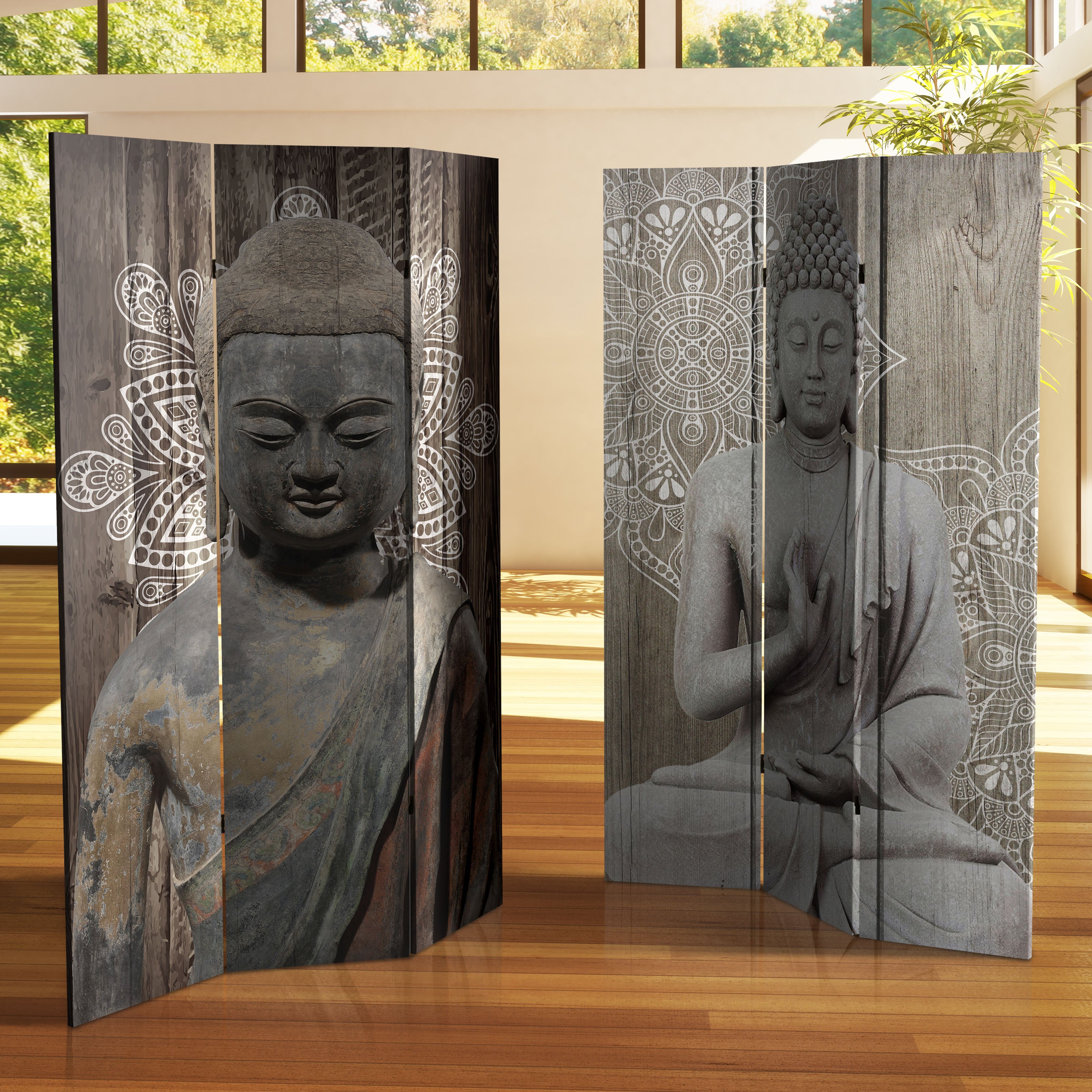 oriental furniture serene buddha wall art