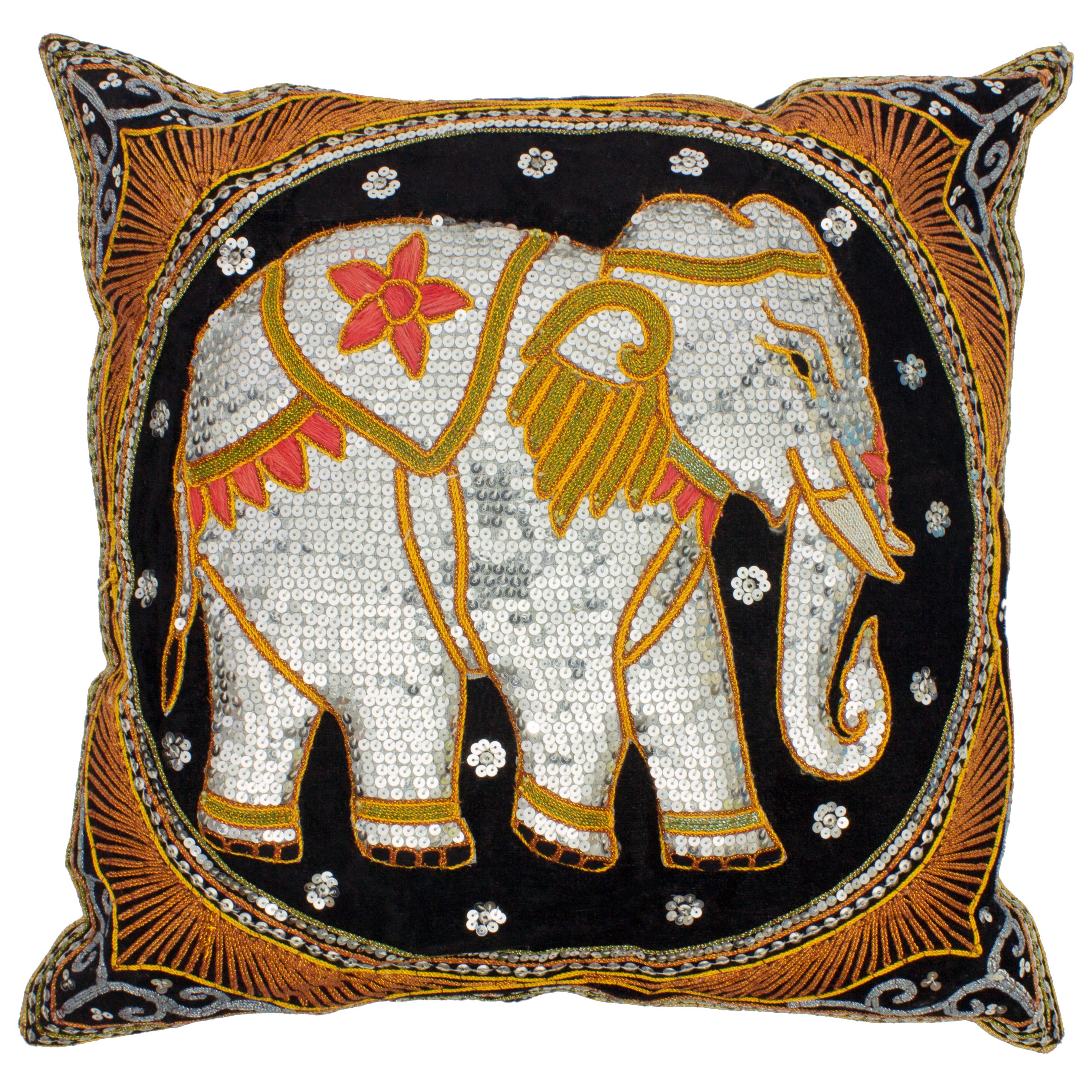 gold elephant pillow