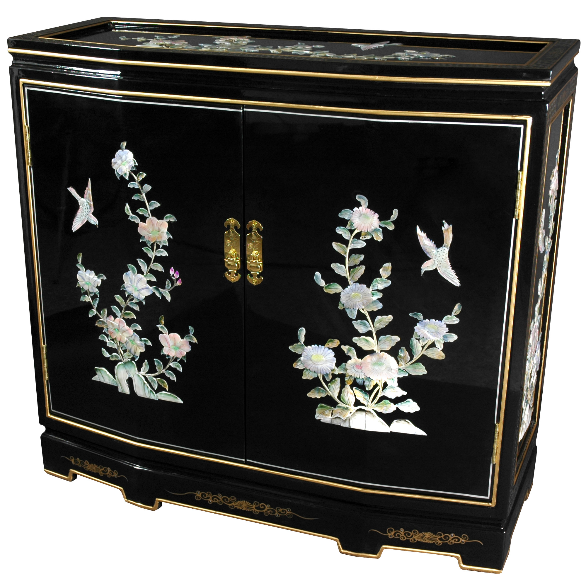 Buy Slant Front Cabinet - Floral Design Online (LCQ-35-BB