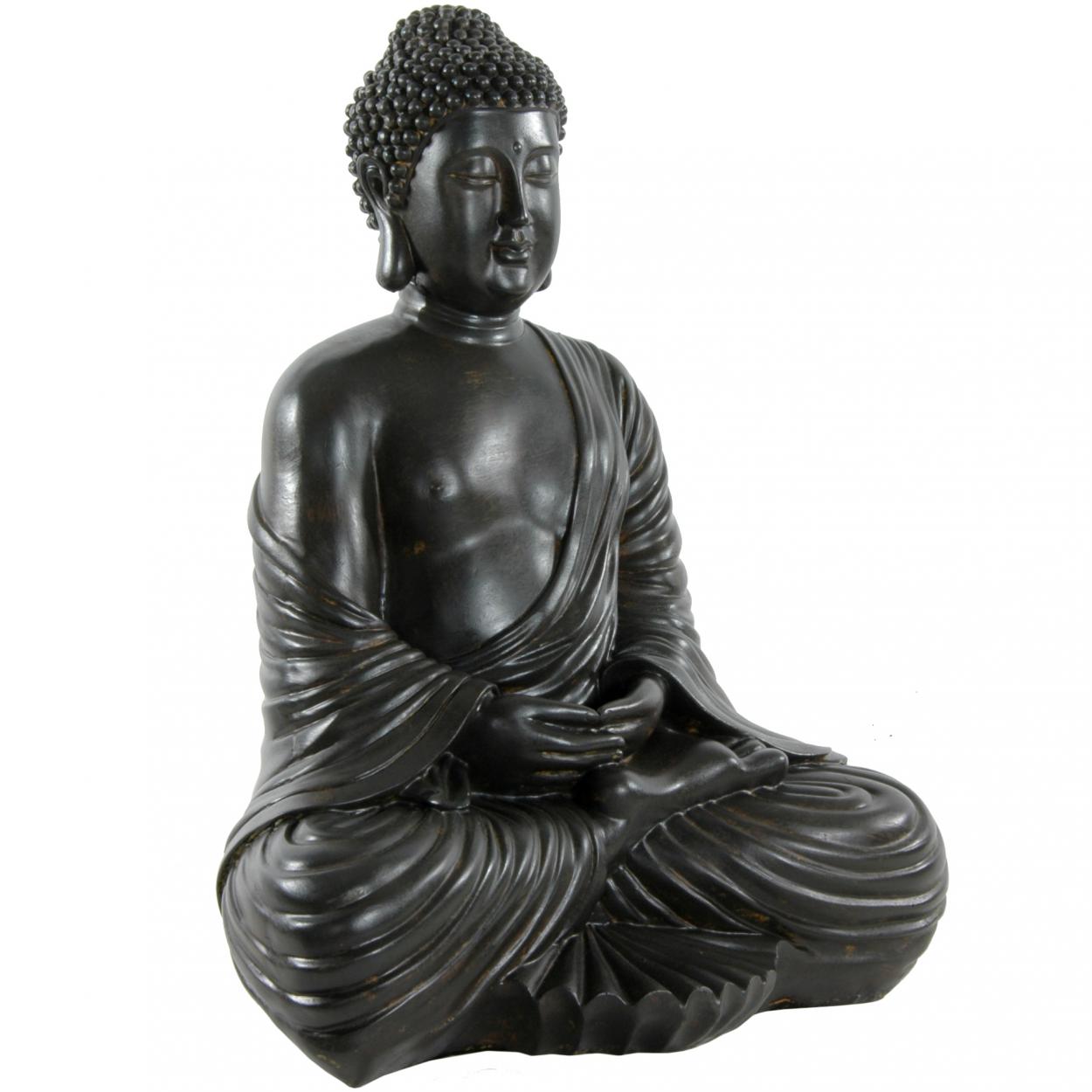 Oriental Furniture 2.5 ft. Tall Japanese Sitting Buddha Decorative Statue  STA-BUD40 - The Home Depot